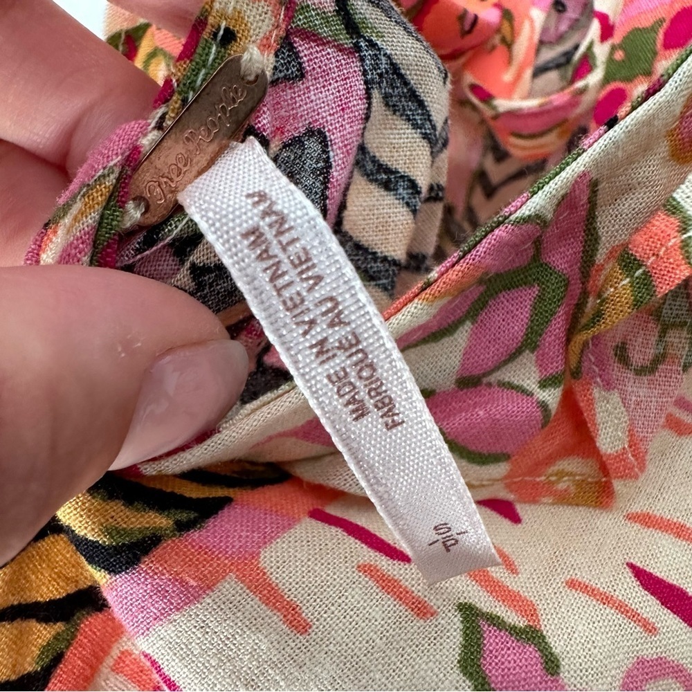Free People | Summer In Tulum Tunic - Pink Combo Size Small - Picture 7 of 13